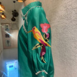 Emerald Songbird Embroidered Silk Chanderi Shirt