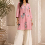 Blush Flutter Silk Chanderi Kurta Set