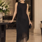 Noir Cascade Dress