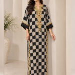 Noir Checkered Elegance Kurta